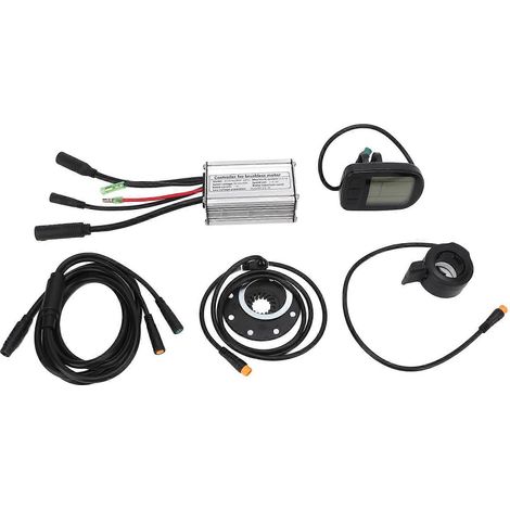 Kit VTT Électrique LCD5 Compteur Affichage Contrôleur 15A Boîtier Métal Câble 1 à 2 Vélo Conversion DIY Ensemble (1/5)