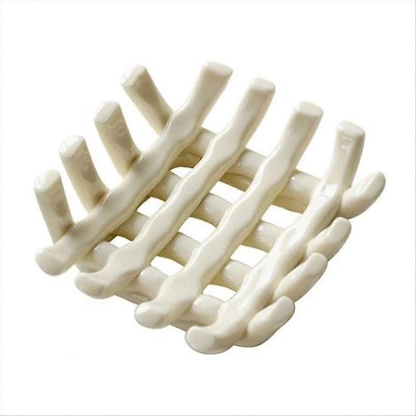 Porte-savon en céramique pour salle de bain, avec design ajouré A (1/5)