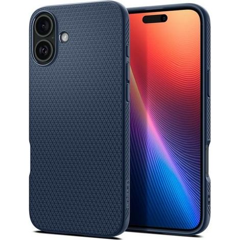 Spigen Liquid Air iPhone 16 Hülle Marineblau (1/5)