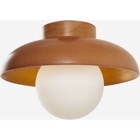 Plafonnier en bois et verre Hand - Chêne (1/5)