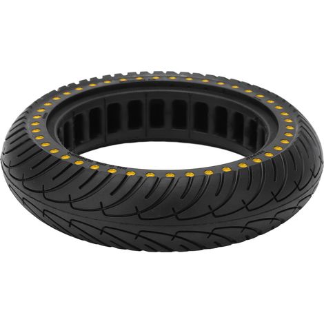Pneu de scooter électrique antidérapant à double nid d'abeille, amorti, couleur jaune (1/5)