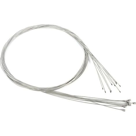 Cable Dérailleur - Acier Galvanisé - 2 M - Pour Vélo Tout Terrain VTT Vélo Urbain - 10 Pièces (1/5)