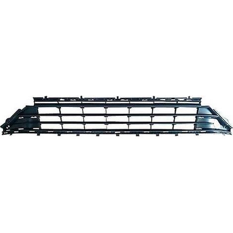 Grille de pare-choc avant centrale noire avec moulure chromée Volkswagen Golf 7 phase 2 2017-2020
