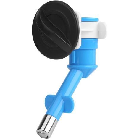 Dispensador de agua de plástico, fuente de agua colgante para mascotas, jaula para perros, hámsteres, conejos y gatos (azul) (1/5)