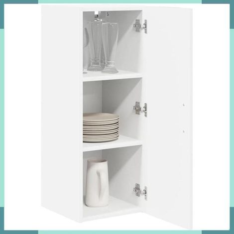 885005 Meuble mural de cuisine Blanc 30 x 31 x 80 cm Bois d'ingénierie (1/5)