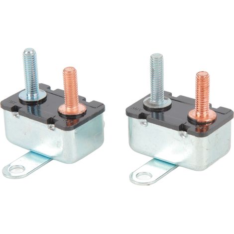 Disjoncteur automatique à réarmement 2 pièces, protection surcharge en alliage d'aluminium pour voiture bateau 12V 24V 50A (1/5)