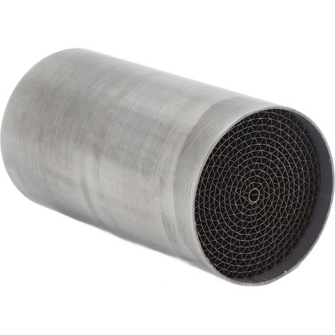 Pot catalytique échappement moto inox avant milieu silencieux universel 53x100mm/2.08x3.93in (1/5)