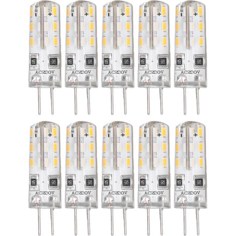 Ej.Life Ampoules à Filament G4 LED, 1.5W AC220V Ampoules à Filament LED Blanc Chaud 3000K pour Camping-Car