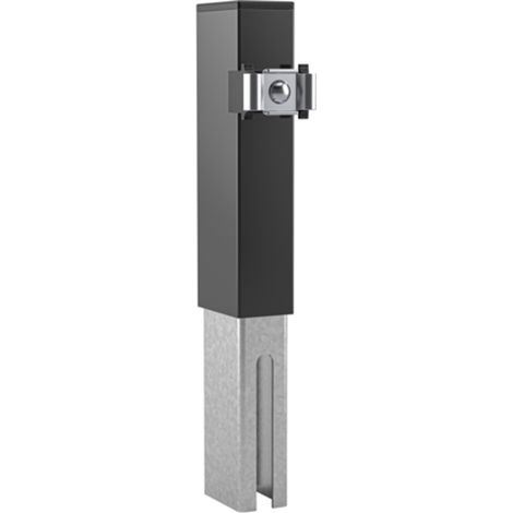 ALBERTS Pfostenverlängerung für Dekorelemente, svz.anthrazit RAL 7016, 300 / 60 x 40 mm