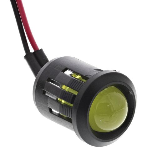 Voyant LED lumineux  Jaune RS PRO, dia. 14mm, 24V c.c. ( Prix pour 1 )