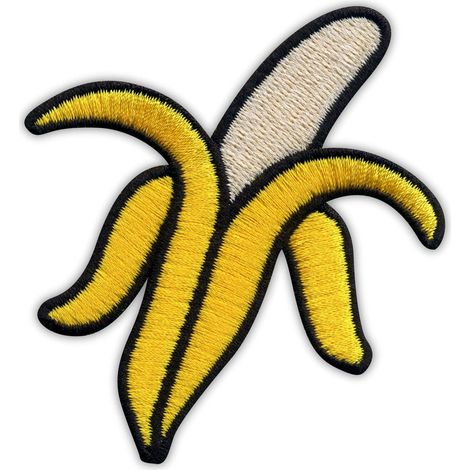 Patchion Banane – Aufnäher zum Aufnähen – Gestickter Aufnäher/Abzeichen/Emblem
