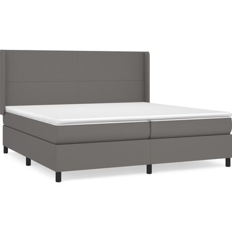 Maison Exclusive - Boxspringbett mit Matratze Grau 200x200 cm Kun (1/5)