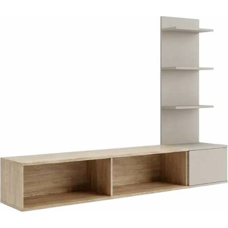 Ensemble Meuble TV "Joy" 180cm Naturel & Gris (1/2)