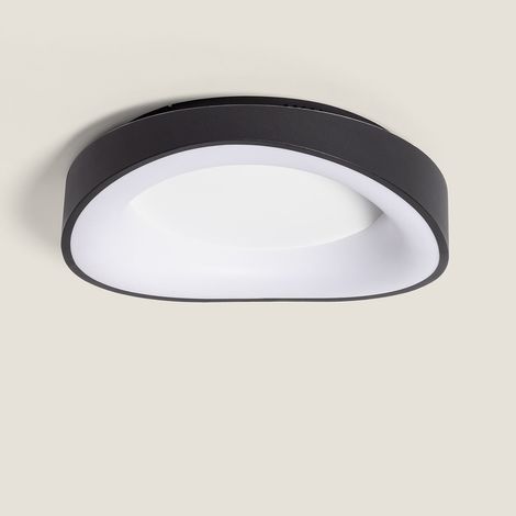 Plafonnier LED 17W Rond Ø400 mm CCT Sélectionnable Unay Noir (1/5)