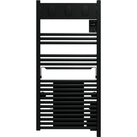 SAUTER Sèche-serviettes électrique à inertie fluide Marapi 2 1500W SAUTER noir (1/5)