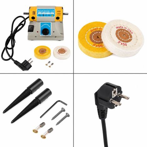 Beyamis Meuleuse électrique 350 W pour tour dentaire et polisseuse de bijoux (1/5)