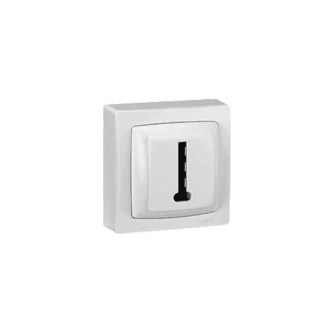 Prise téléphone Appareillage Saillie 8 contacts en T Blanc (097359)