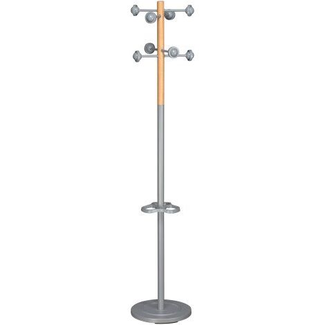 Portemanteau Accueil modèle bois - Gris/hêtre