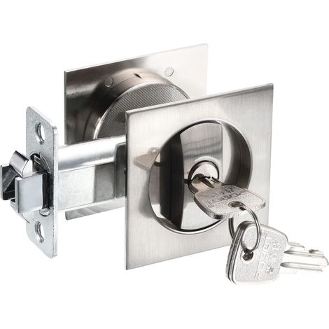 Poche Porte Serrure avec Clés Invisible Encastré Argent (1/5)