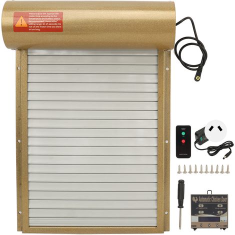 Porte automatique 3-en-1 pour poulailler, 100-240V, capteur lumineux, minuterie, télécommande, ouvre-porte pour poules, canards, oies, fiche AU (1/5)