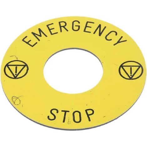 Schneider etichetta circolare emergency stop zb6y7330