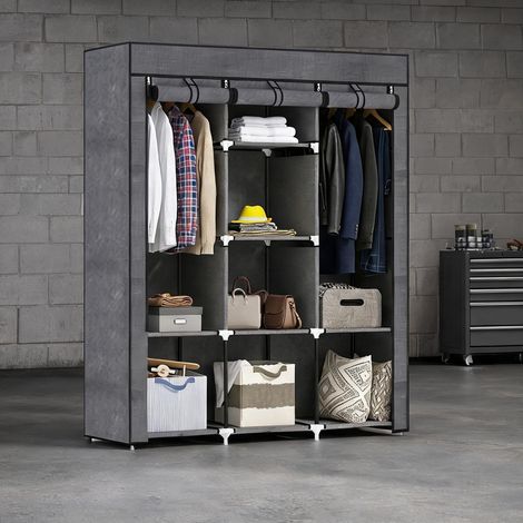 Armoire gris en acier 125 x 43 x 162,5 cm (1/5)