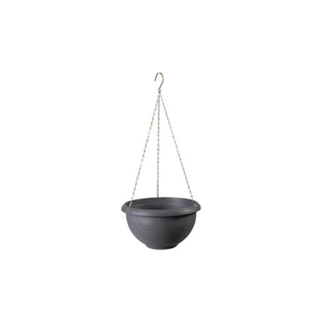 VASO TERRAE BASKET 30 CM GRIGIO FUMO PLASTECNIC