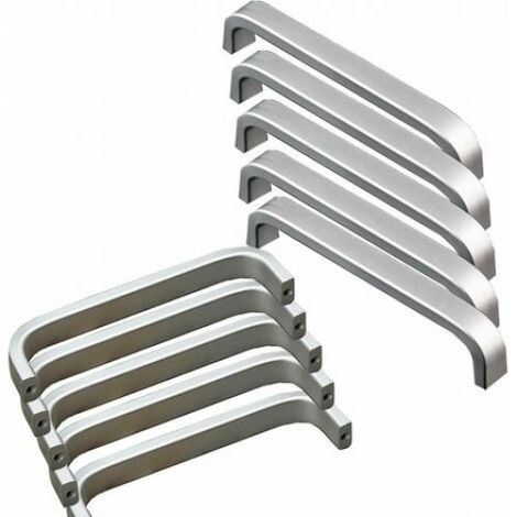 Lot de 20 Poignées de porte, aluminium, entraxe 96 mm, longueur 101 mm, pour cuisine chambre salon (1/3)