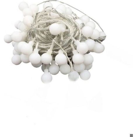 Guirlande lumineuse, Boule, blanc chaud, 100LED(10m), ligne électrique 5m, Décoration, Trasformatore a bassa tensione 31V (1/5)