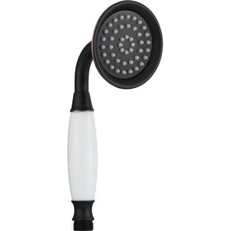 Pommeau de Douche Haute Pression Douchette Spa Massage en Laiton pour Mitigeur Baignoire Retro, Noir Bronzé (1/5)