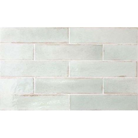 Eiffel Art Construction – Carrelage mur effet zellige vert menthe brillant 6x24,6 cm – Grès cérame – Style industriel – Boîte de 0,50m2 (1/3)