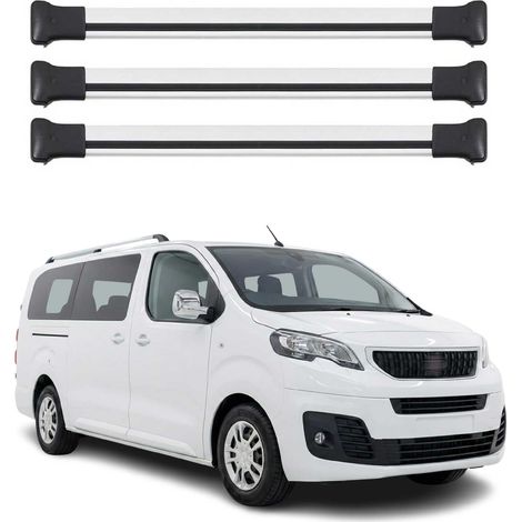 OMAC Aluminium Dachträger Querträger für Peugeot Expert / Traveller 2016-2026 – Max. 75 kg – 3 Stangen Silber (1/5)