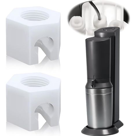 Raccordo per tubo flessibile scintillante in 2 pezzi, adattatore di ricambio, tappo a vite di ricambio bianco per Crystal 1.0 e 2.0 con guarnizione di tenuta, kit di riparazione (1/5)