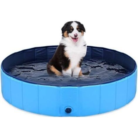 Faltbares, tragbares, rutschfestes PVC-Planschbecken für Hunde und Kinder, 80 x 20 cm (1/5)