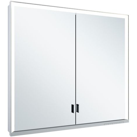 KEUCO Royal Lumos Spiegelschrank Wandvorbau 2-türig, lange Tür,