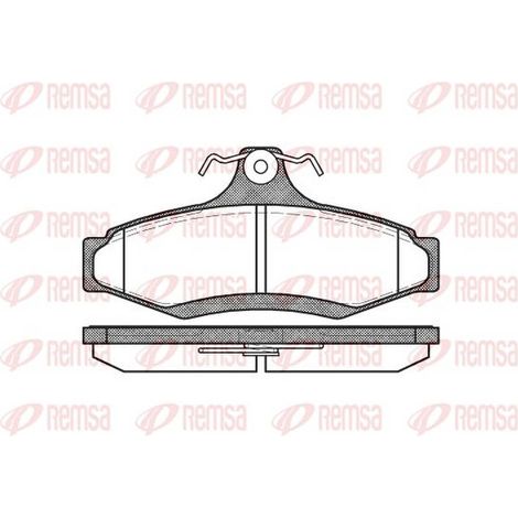 Bremsbeläge HINTEN 0646.10 Remsa Daewoo Leganza