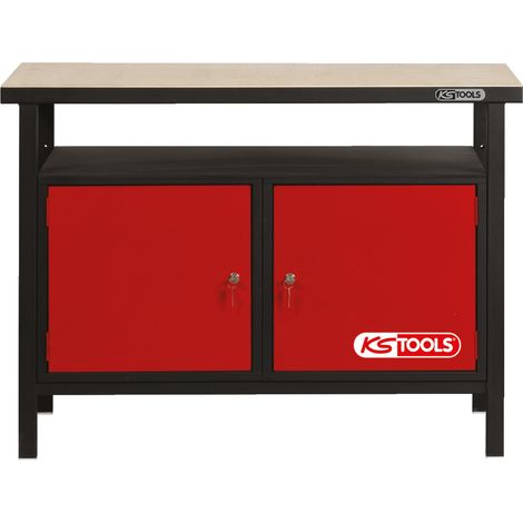KS TOOLS Banco de trabajo profesional con 2 puertas, H840xW1200xD600mm - 865.0002 (1/5)