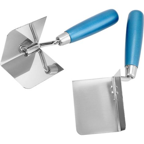 Spatule D Angle En Acier Inoxydable - Pour Finitions Placo Et Enduit Interieur Exterieur - Lot De 2 Pieces (1/5)