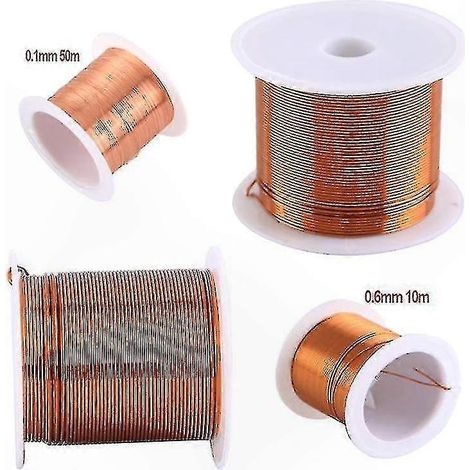 Fil de cuivre émaillé pour bobinage - Câble magnétique 0,1mm à 0,9mm, idéal pour moteurs et transformateurs, bobines électriques, résistant à la chaleur. (1/4)