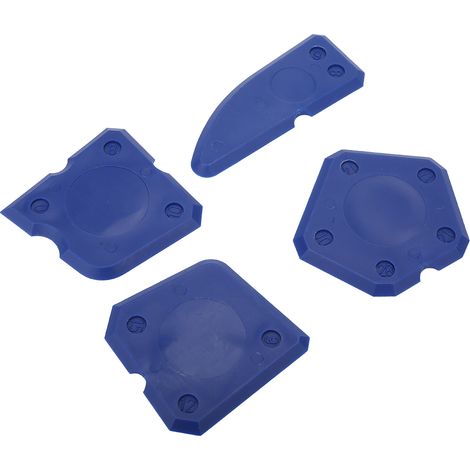 4-teiliges Fugenwerkzeug-Set mit Silikon-Glaszement-Spachtel für Dichtstoffe, Fugenmörtel, Feinabdichtung (Blau) (1/5)