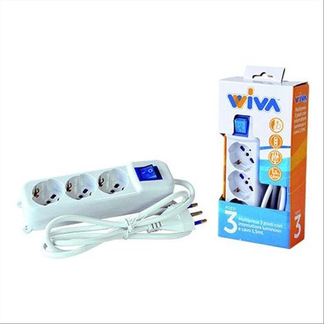 Multipresa tavolo 3bpr+schuko+int.