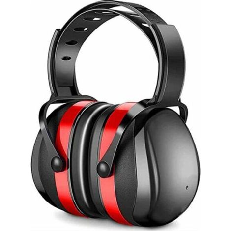 Protège-oreilles anti-bruit offrant une protection auditive pour le tir la construction les travaux de jardin la tonte Protection auditive(noir rouge)