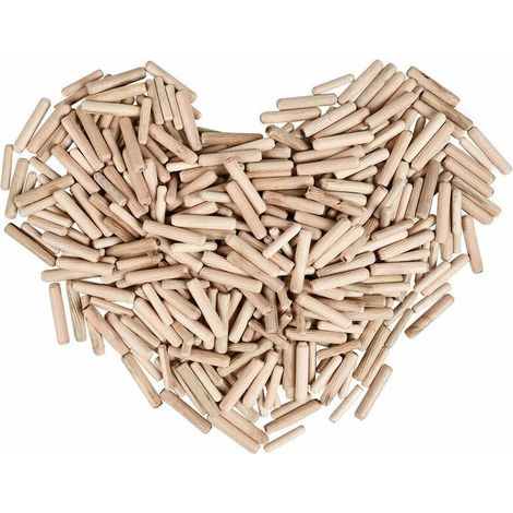 500 chevilles en bois de diamètres variés (M6, M8, M10), pour meubles, chevilles à livres et chevilles de meubles rainurées. (1/5)