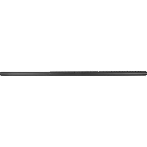 Tringle à rideaux réglable de 70 à 110 cm, en acier inoxydable noir mat, avec tendeur à ressort pour fenêtres et salles de bains. (1/5)