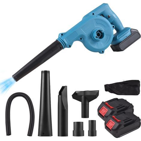 Souffleur de Feuilles, Souffleur Feuille 21V avec Batterie et Chargeur, Souffleur Batterie 98CFM , 17000r/min, Léger pour Jardin, Patio, Soufflage de Feuilles et Poussière (1/5)