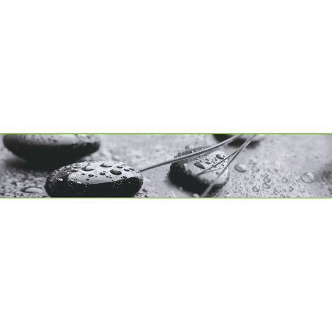 Frise papier peint à motif pierre Frise tapisserie japonais noir et blanc pour salle de bain Frise murale zen nature verte
