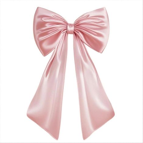 Grand nœud rose décoratif pour chambre, ruban de satin 40 x 24 pouces, décoration d'anniversaire, décoration murale géante rose pastel (1/5)