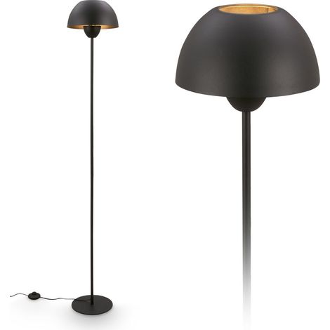 Briloner GRYDE Lampada da terra, interruttore a cavo, attacco E27, max. 10W, nero, Ø25 x 156,5 cm