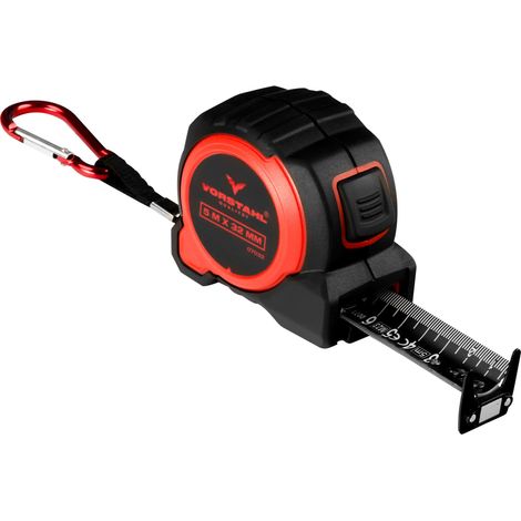 Mètre ruban, ruban enroulable, ruban double face, mètre ruban magnétique 5 m 32 mm, acier inoxydable (1/5)