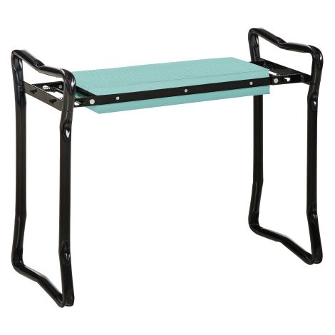 Germogliatore seduta piegabile per gardening, sedia mini per giardinaggio, assistente per ginocchio, resistente fino a 150 kg, realizzato in EVA foam e metallo, verde scuro, dimensioni 58×28×49 cm, pe